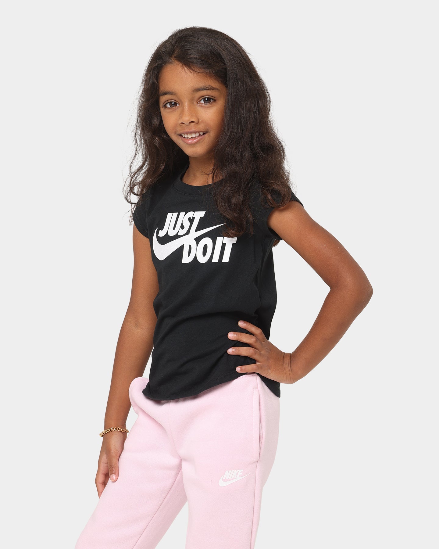 Nike Kids' Just Do It Swoosh Split T-Shirt Black