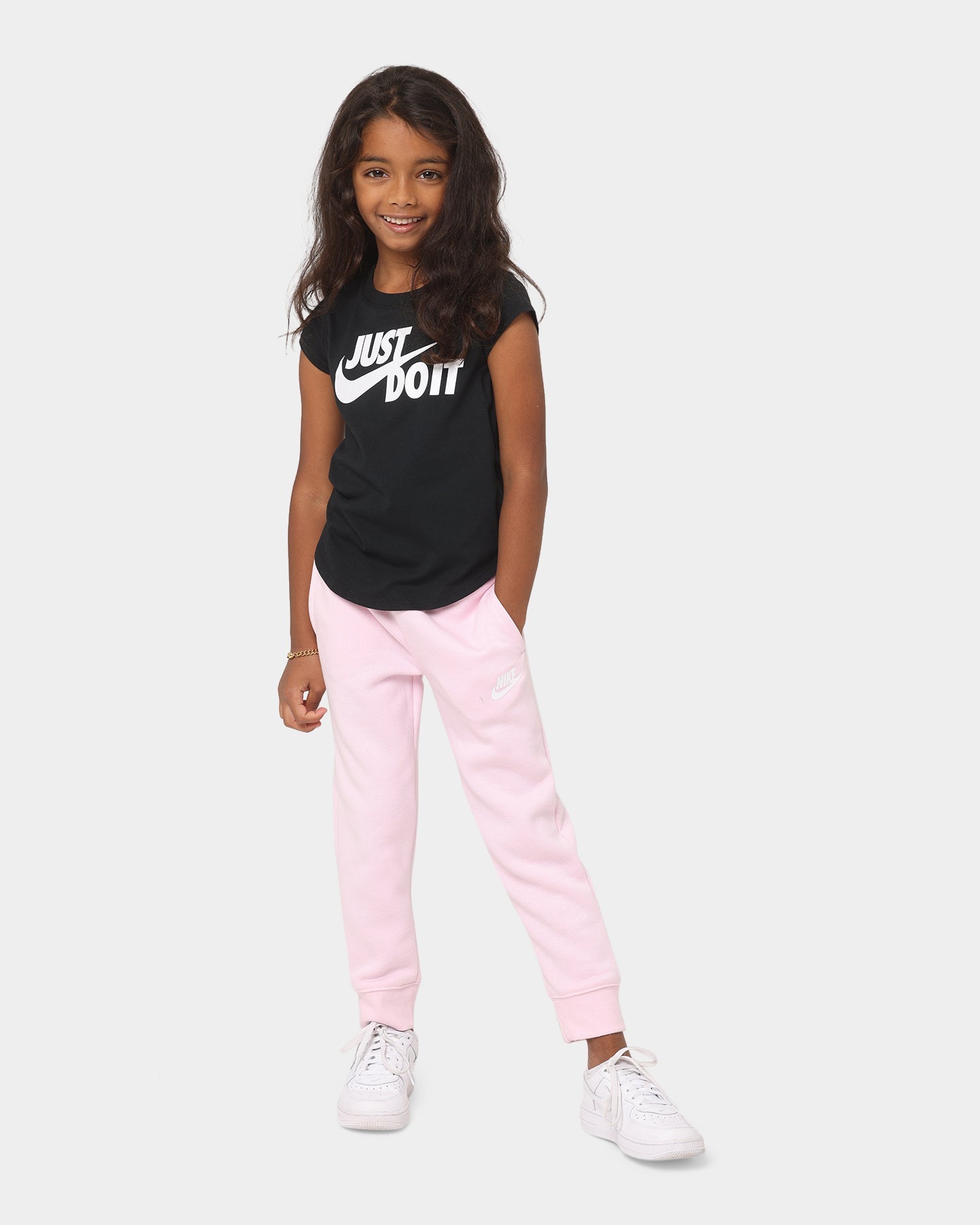 Nike Kids' Just Do It Swoosh Split T-Shirt Black