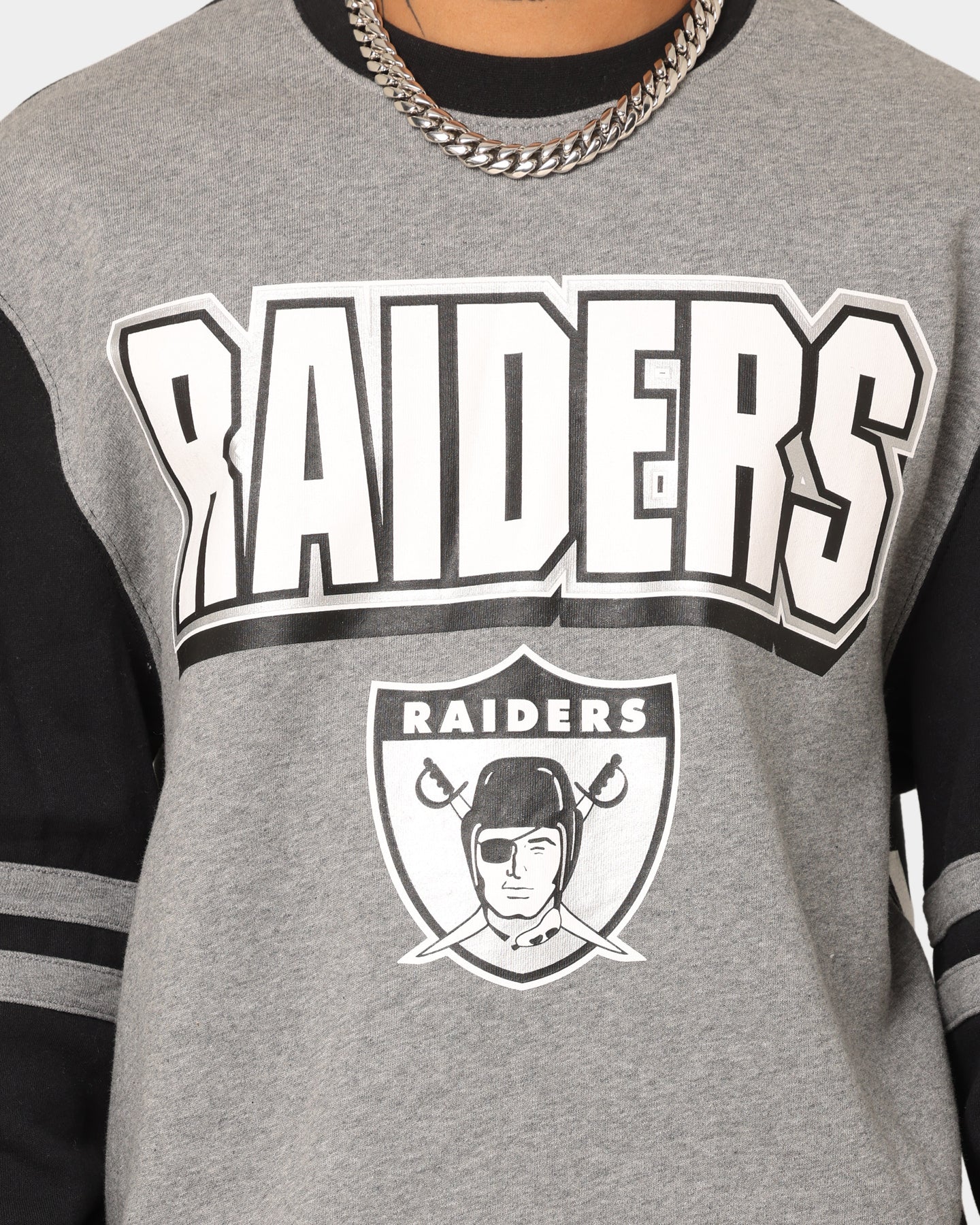 Mitchell & Ness Las Vegas Raiders All Over Print Crewneck 2.0 Grey