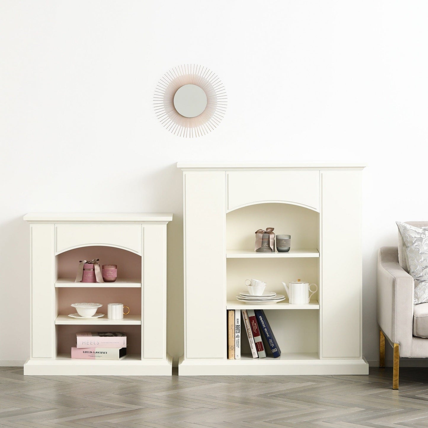 Mantelpiece Shelf W900×D270×H1000 Medium White