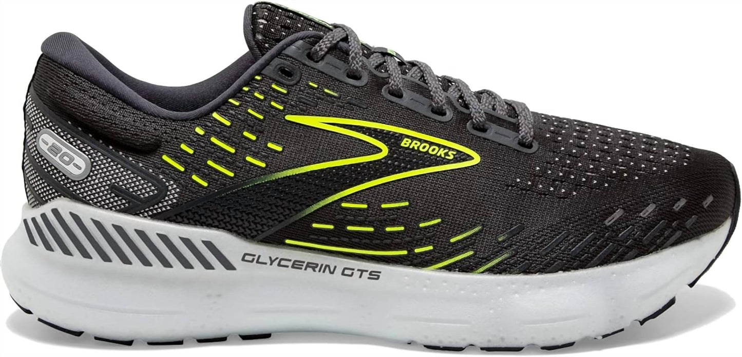 Women's Glycerin Gts 20 Running Shoes ( B Width ) In Black/green/white