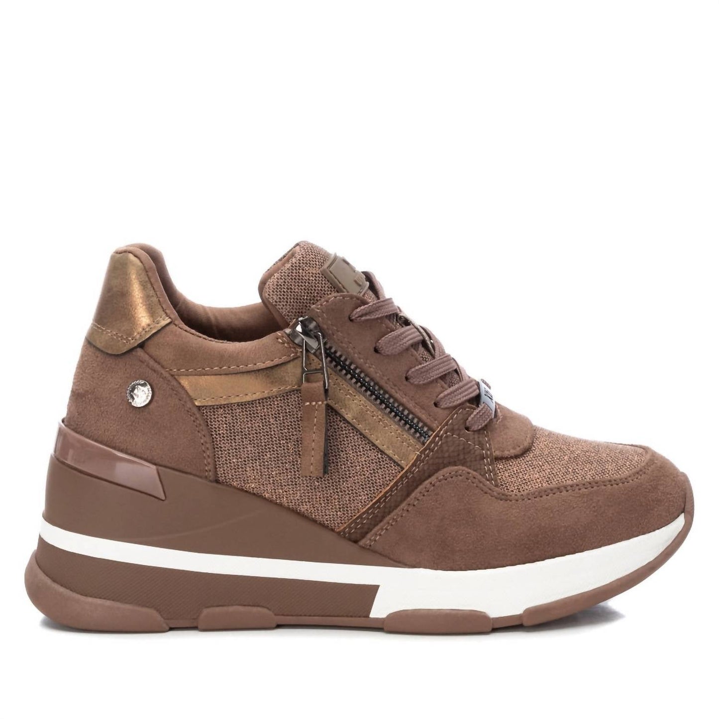 Women's Wedge Sneakers In Brown