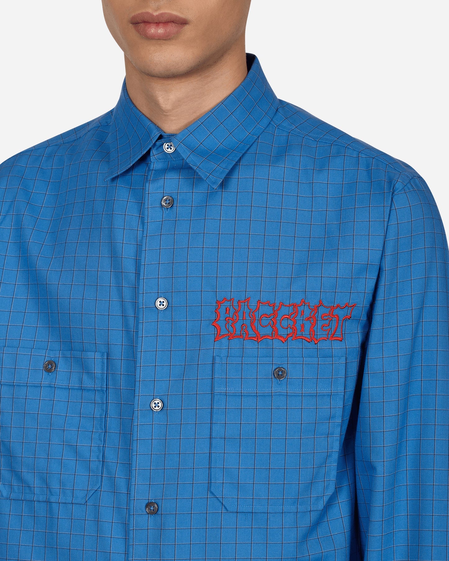 Two Pocket Logo Shirt Blue