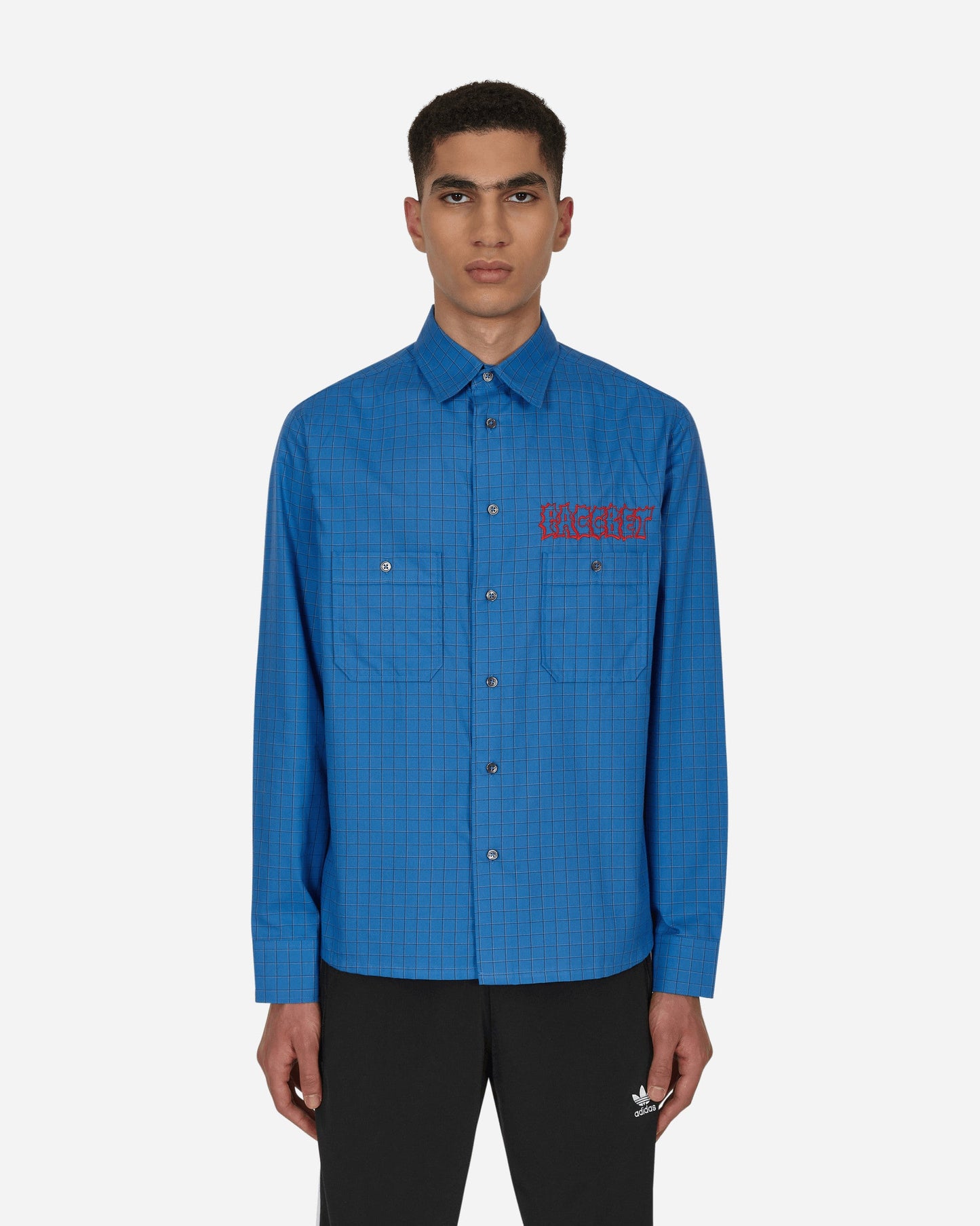 Two Pocket Logo Shirt Blue