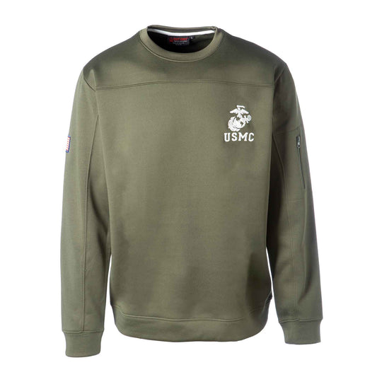 USMC Crew Neck Sweatshirt- OD Green