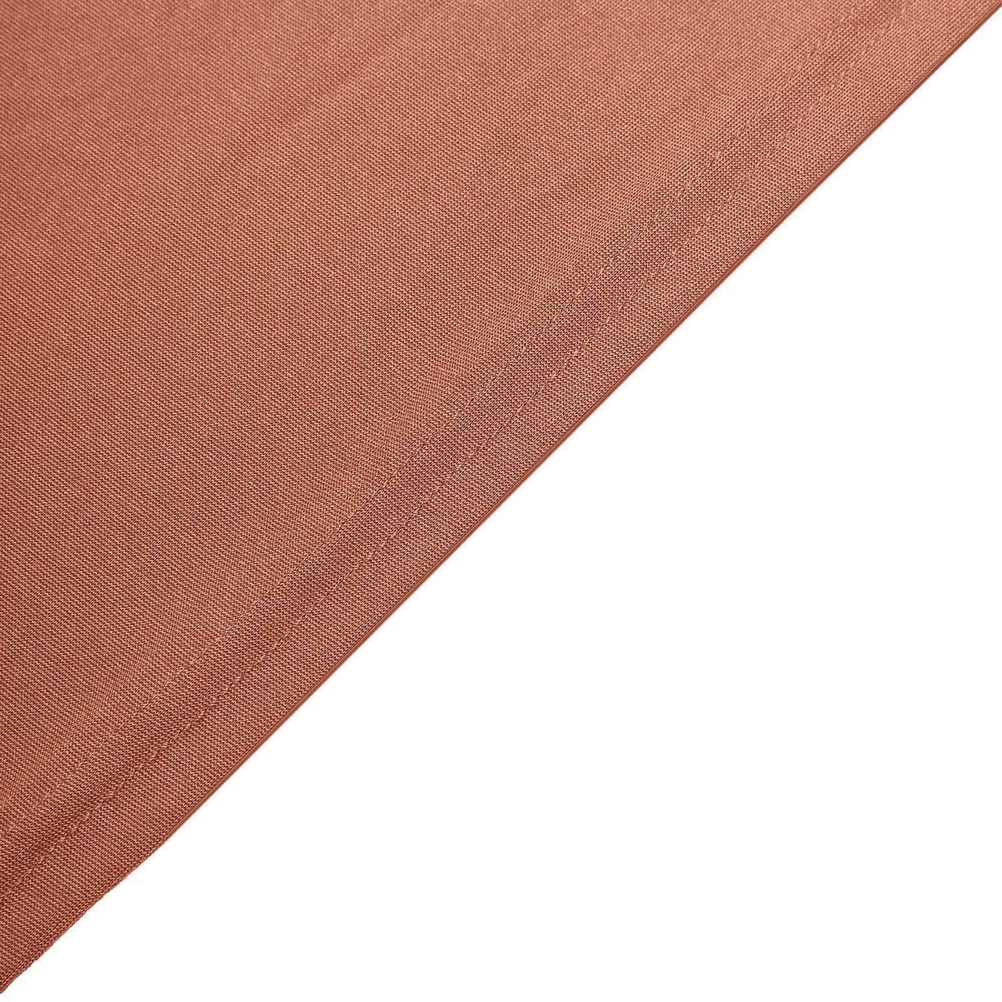 Terracotta (Rust) Stretch Spandex Rectangle Tablecloth 8ft Wrinkle Free Fitted Table Cover for 96"x30" Tables