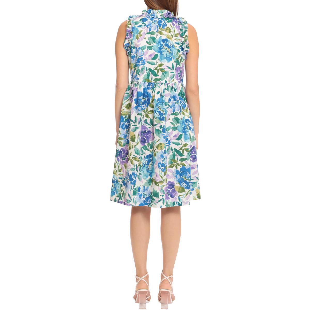 Womens Floral Print Cotton Sundress