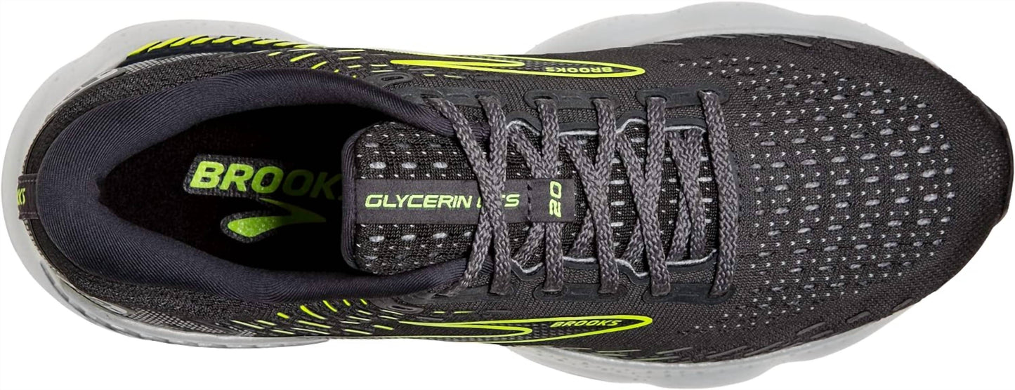 Women's Glycerin Gts 20 Running Shoes ( B Width ) In Black/green/white