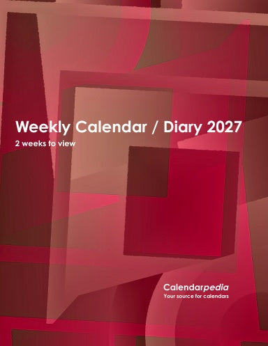 Weekly Calendar / Diary 2027