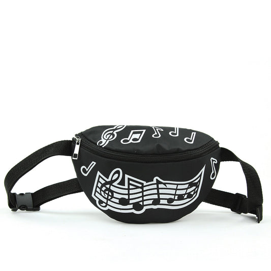 Musical Notes Fanny Pack Bag In Vinyl