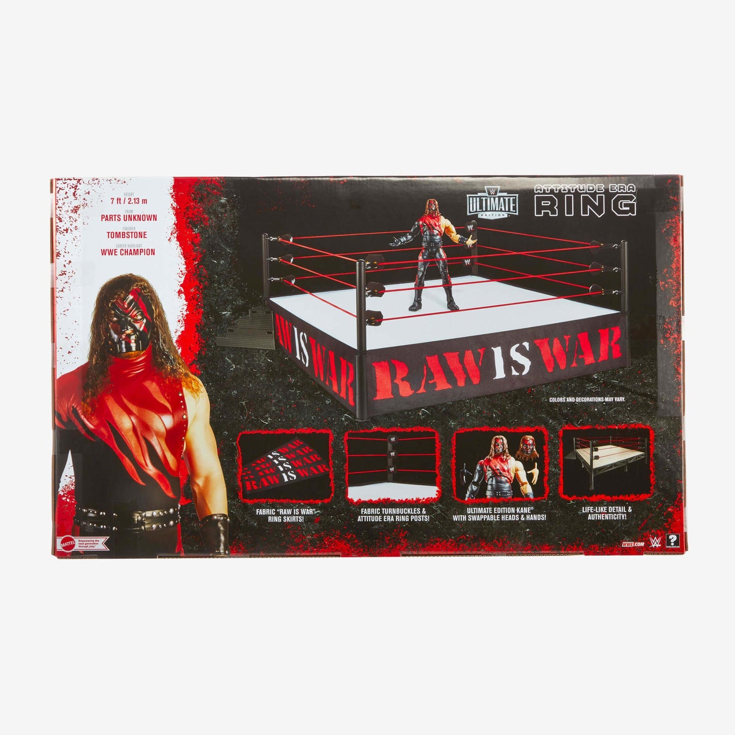 WWE Ultimate Edition Attitude Era Ring and Kane Figure